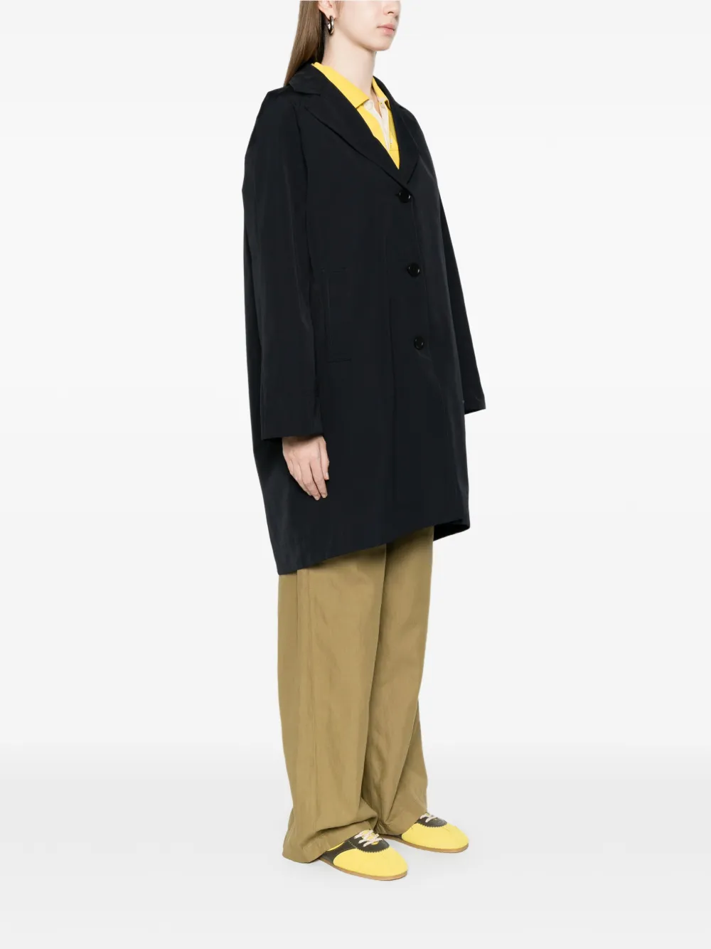  Aspesi Buttoned Coat - Blue 