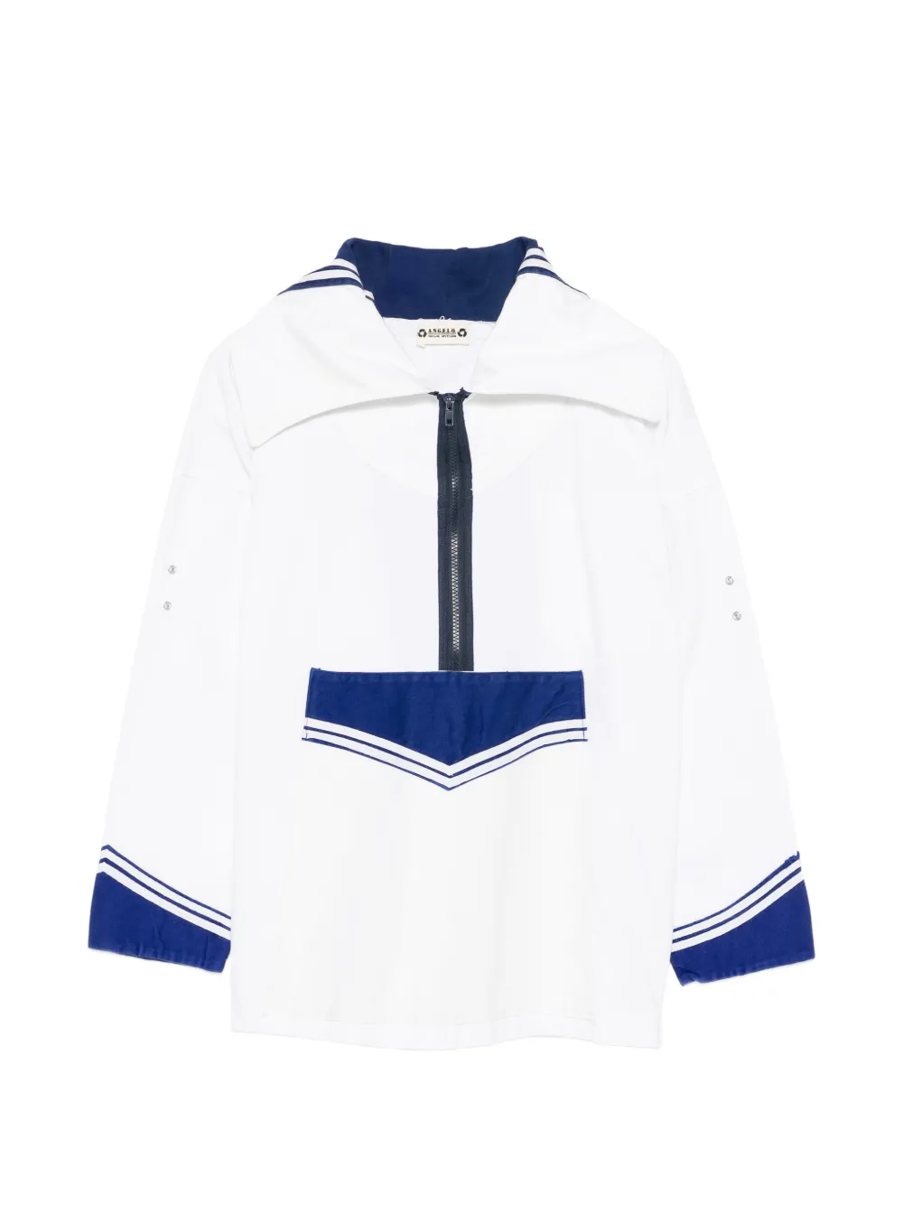 A.N.G.E.L.O. Vintage Upcycling Blusa con zip - Bianco