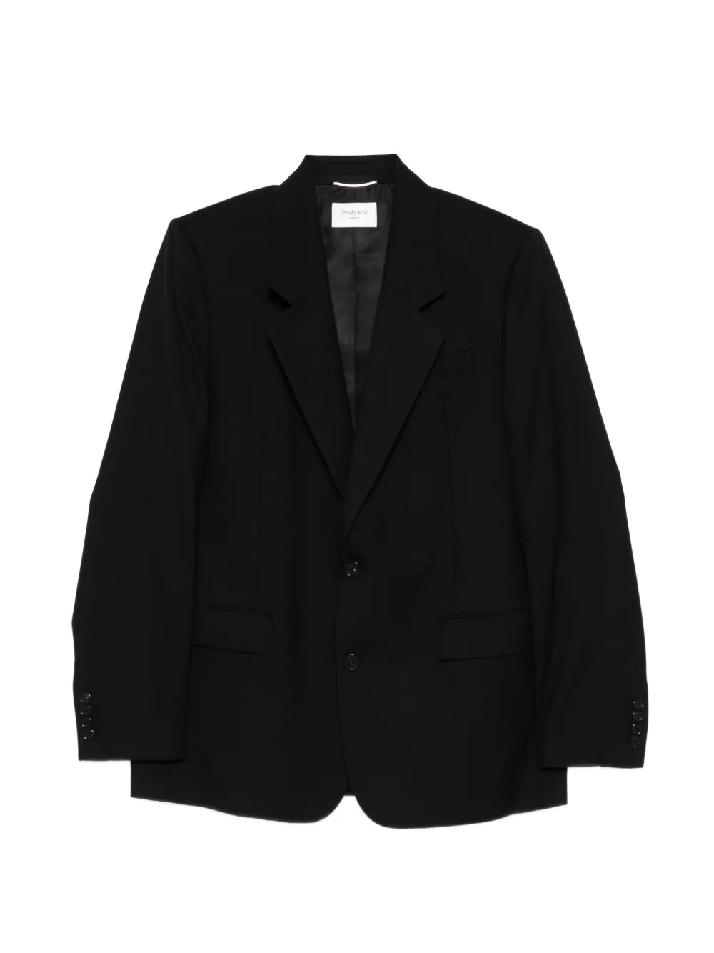 Saint Laurent peak-lapel single-breasted blazer - Schwarz