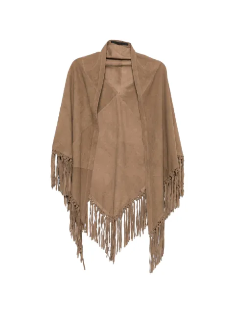The Jackie Leathers fringe suede scarf