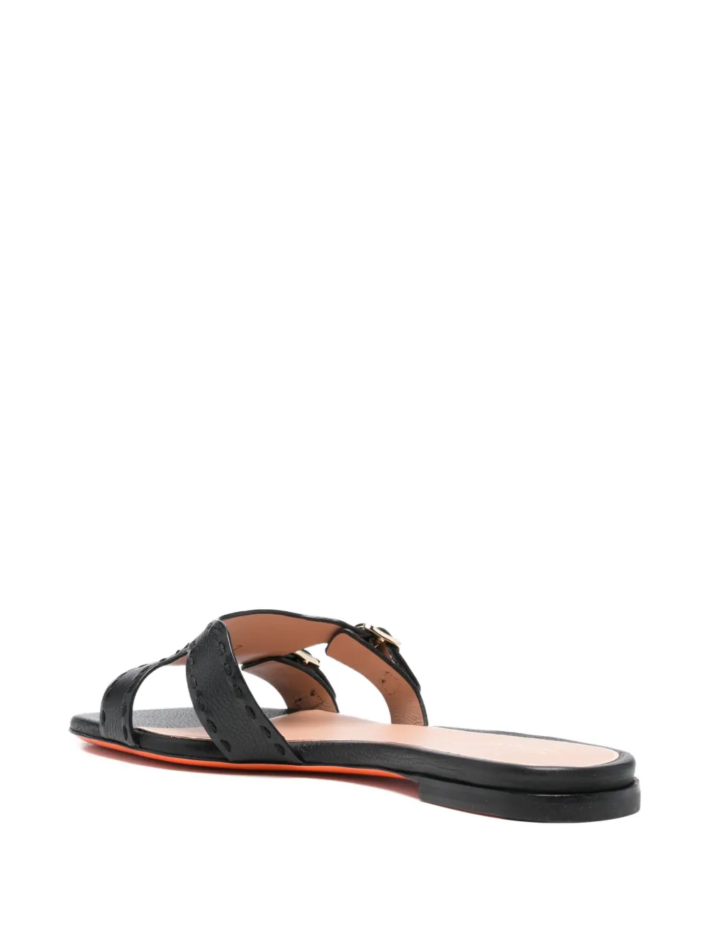 Santoni buckle strap pumps Zwart