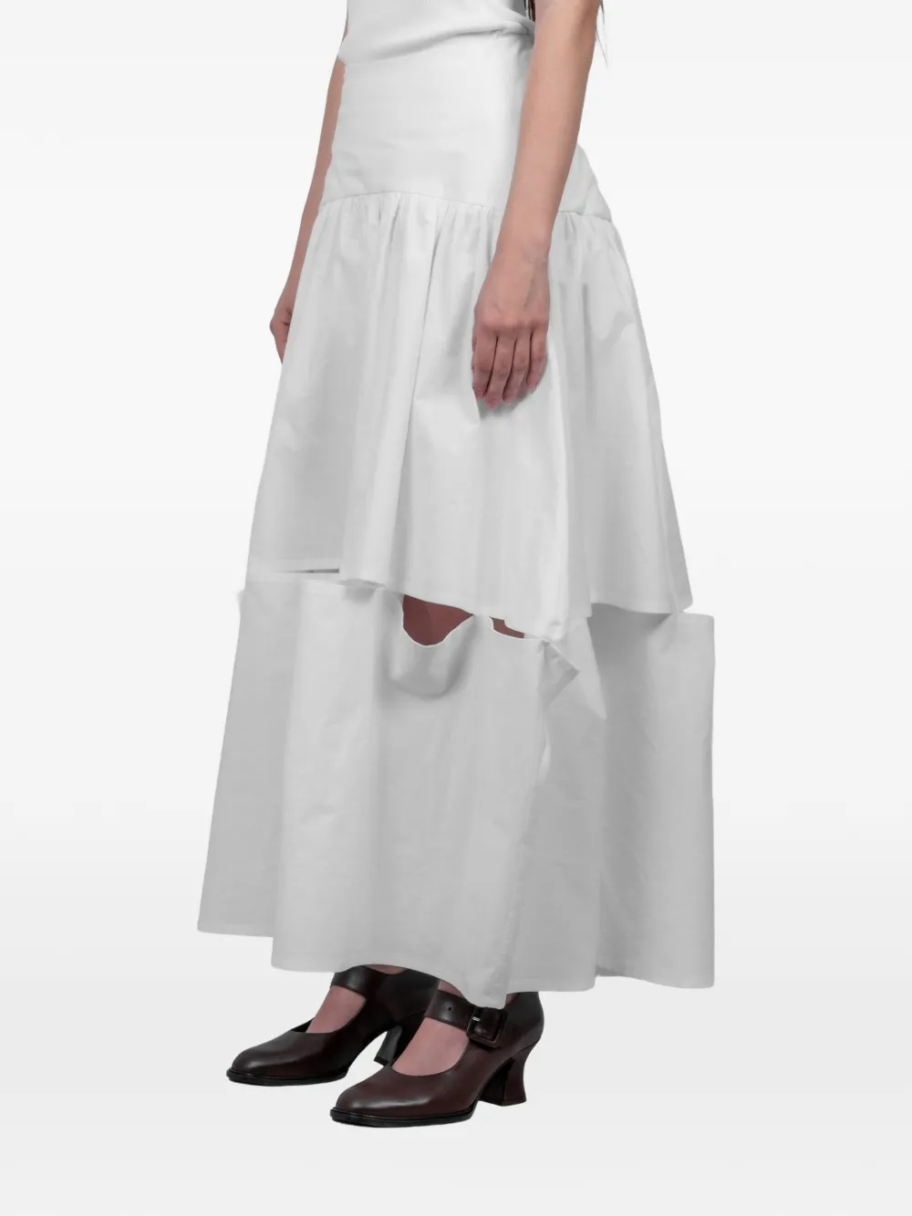  Séfr Falda A Capas Con Aberturas - Blanco 