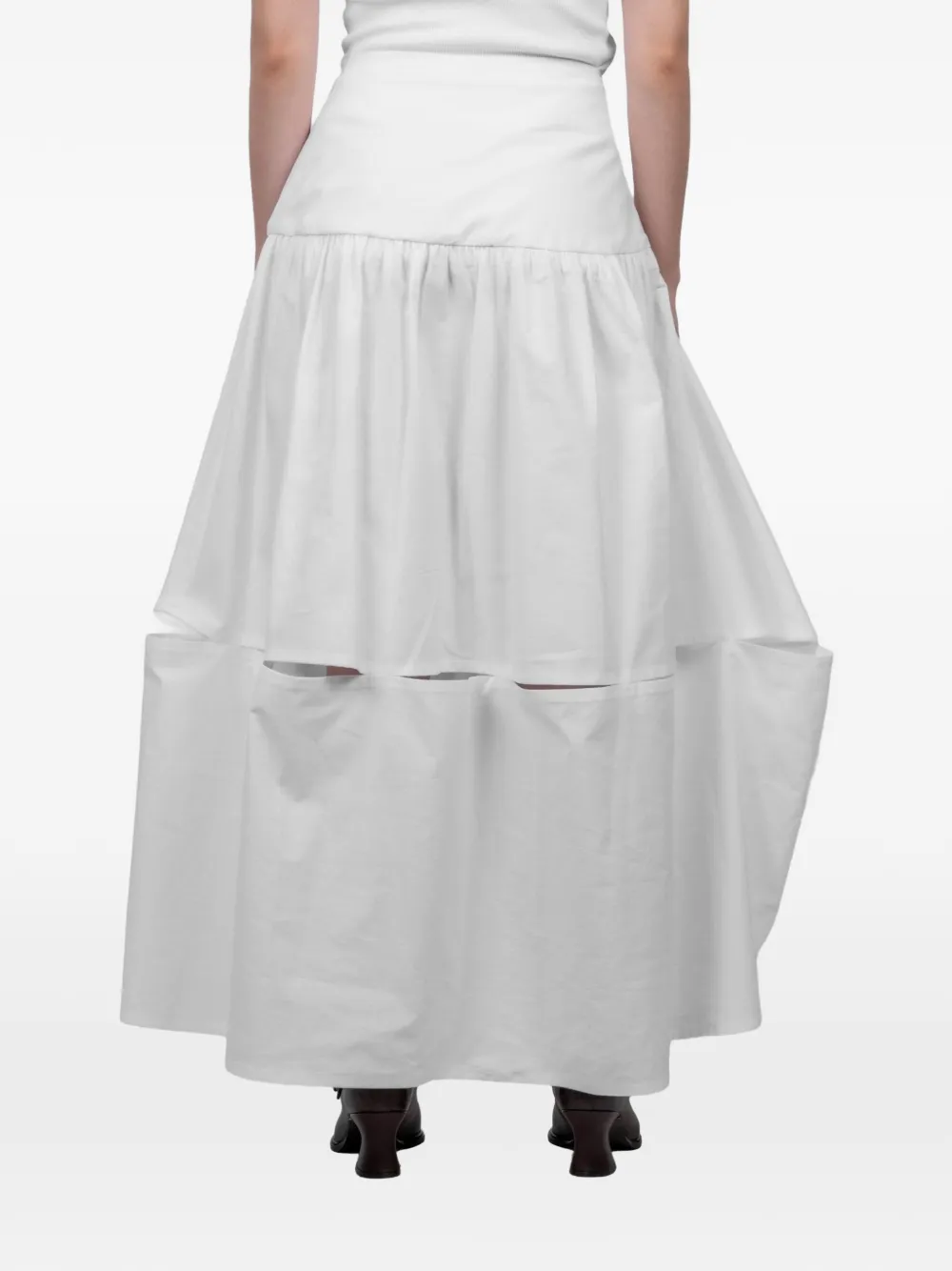  Séfr Falda A Capas Con Aberturas - Blanco 