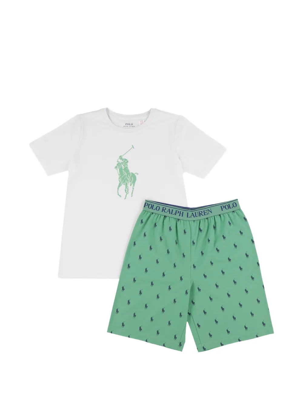 POLO RALPH LAUREN KIDS logo-print pyjama set - Bianco
