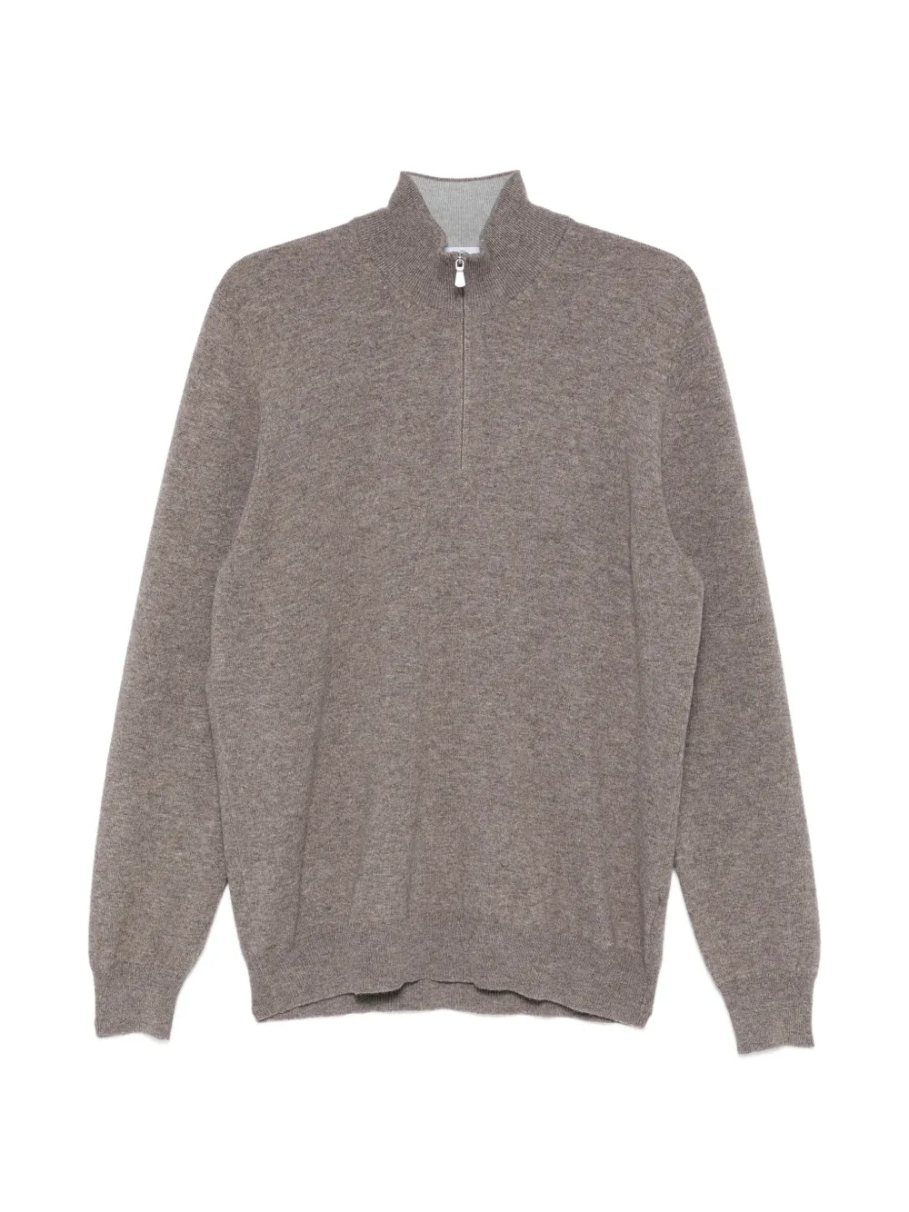 Gran Sasso zip-fastening sweater - Marrone