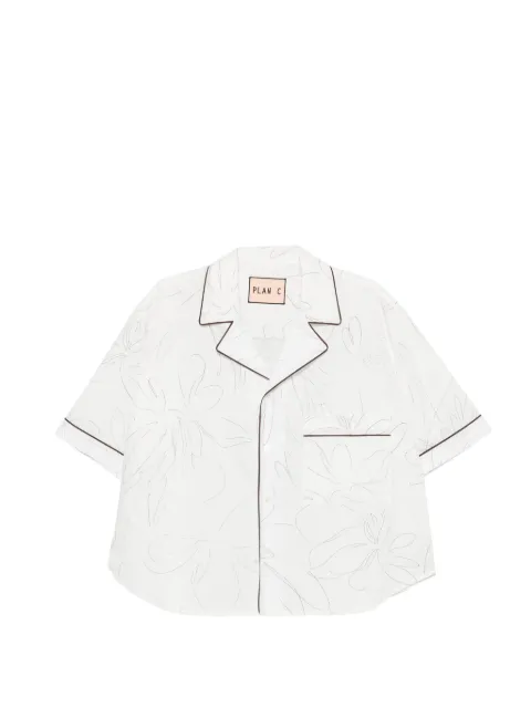 Plan C flower pencil shirt
