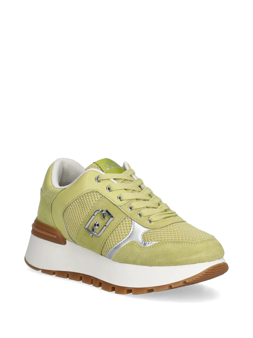 LIU JO Suède sneakers met plateauzool Geel