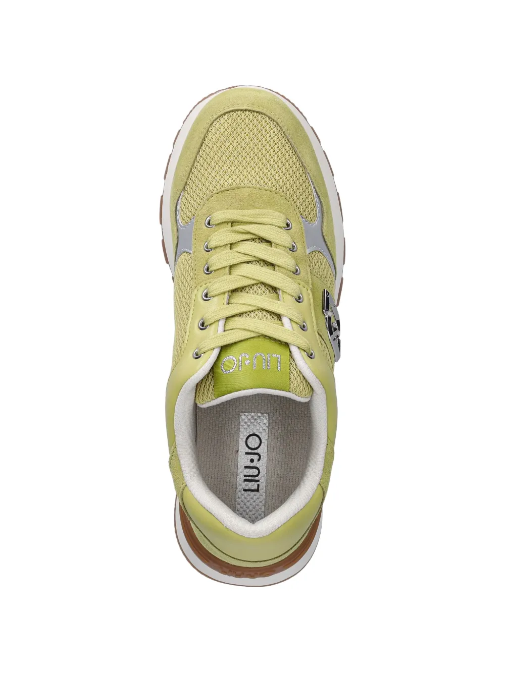 LIU JO Suède sneakers met plateauzool Geel