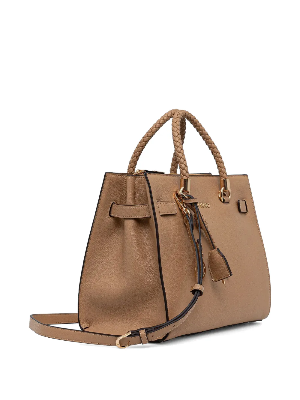 Liu Jo Braided Handle Tote Bag - Neutrals 