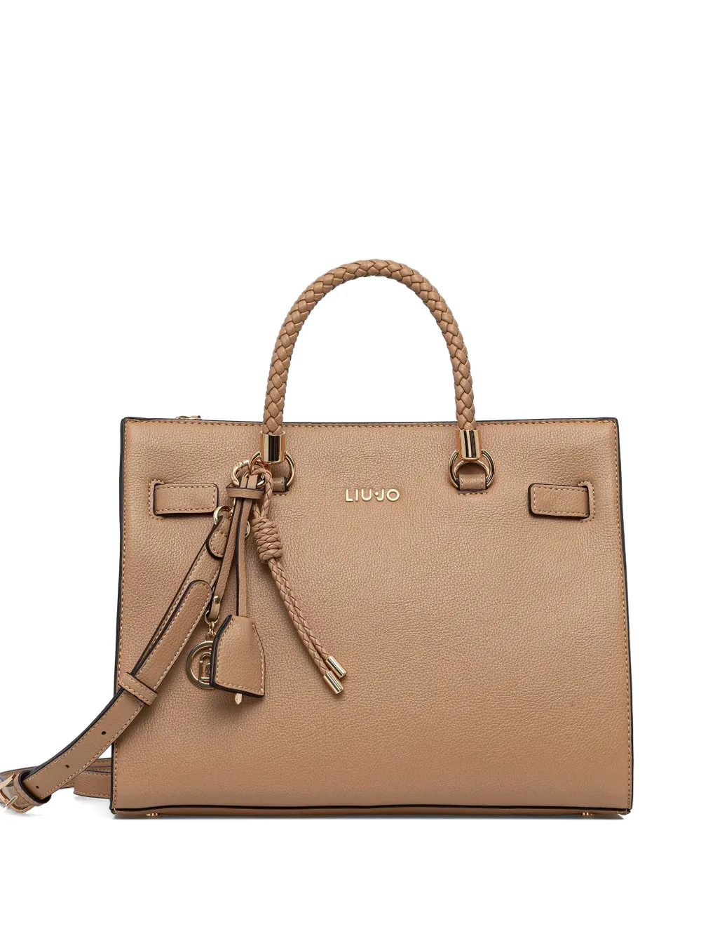 LIU JO braided handle tote bag - Toni neutri