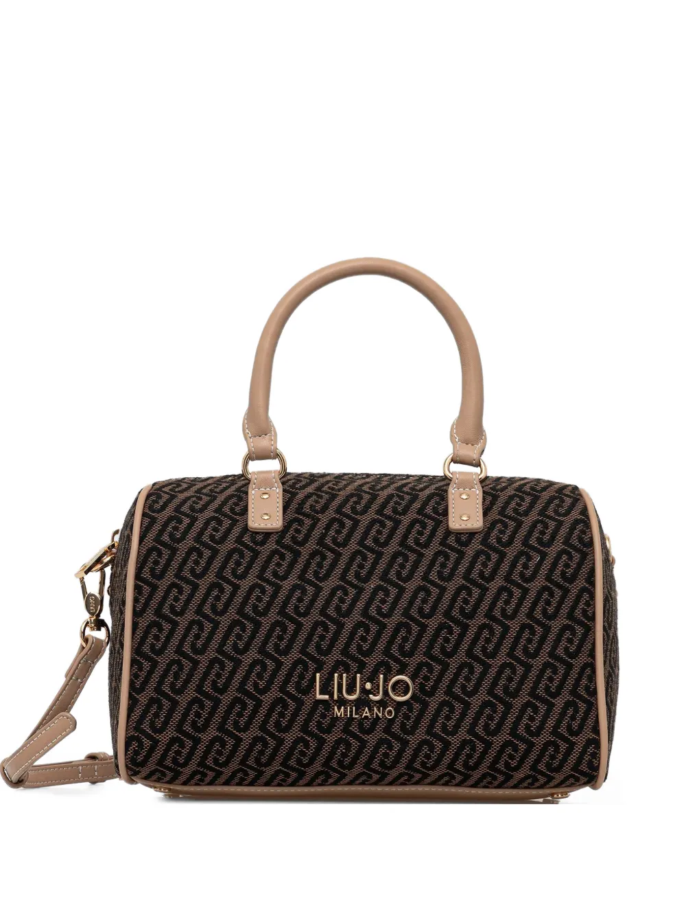 LIU JO patterned top handle tote bag - Marrone
