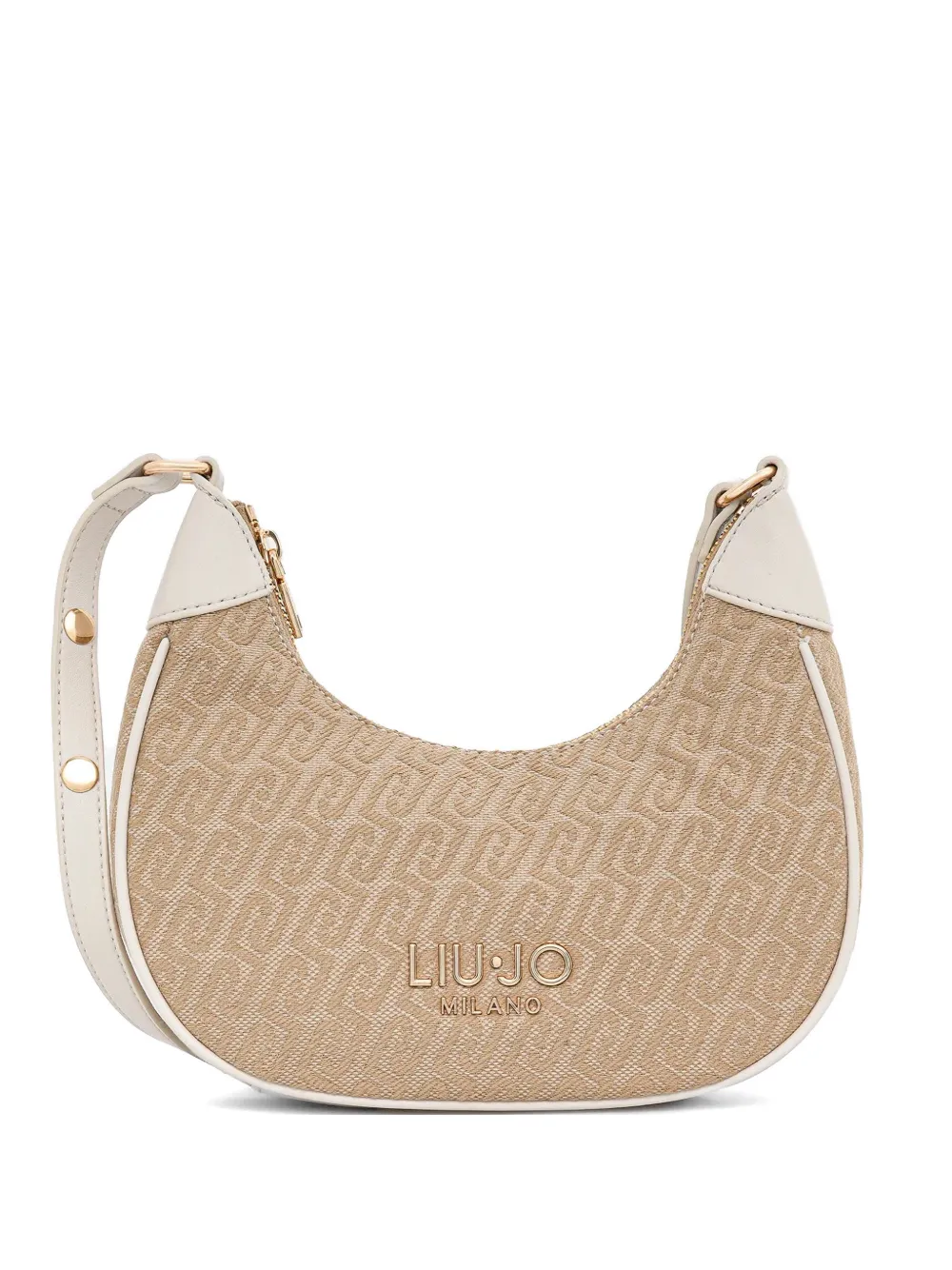LIU JO Borsa a spalla con monogramma - Toni neutri