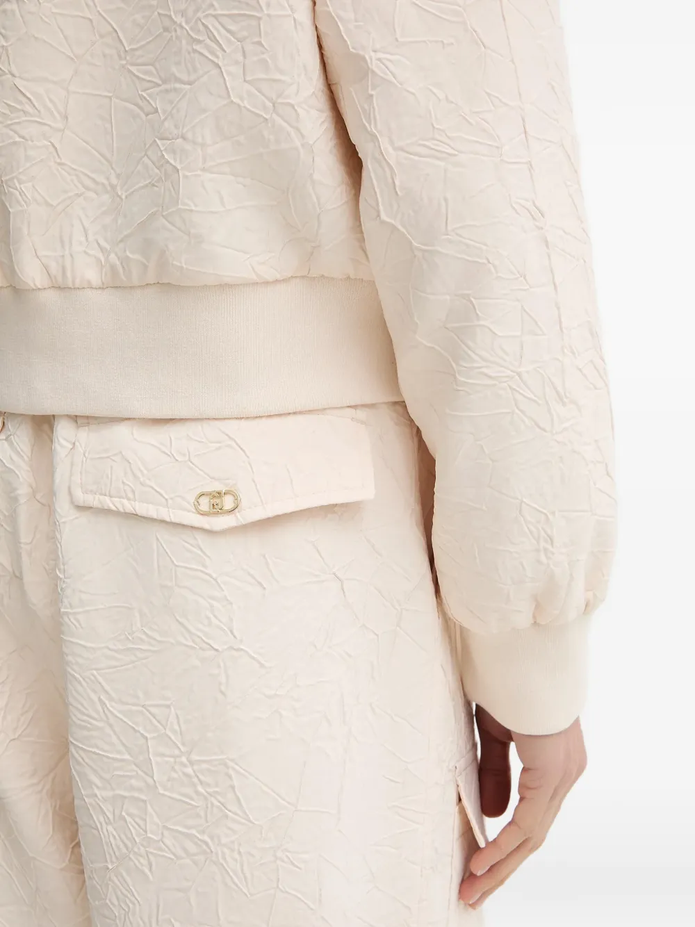LIU JO Cargo broek met gekreukt effect Beige