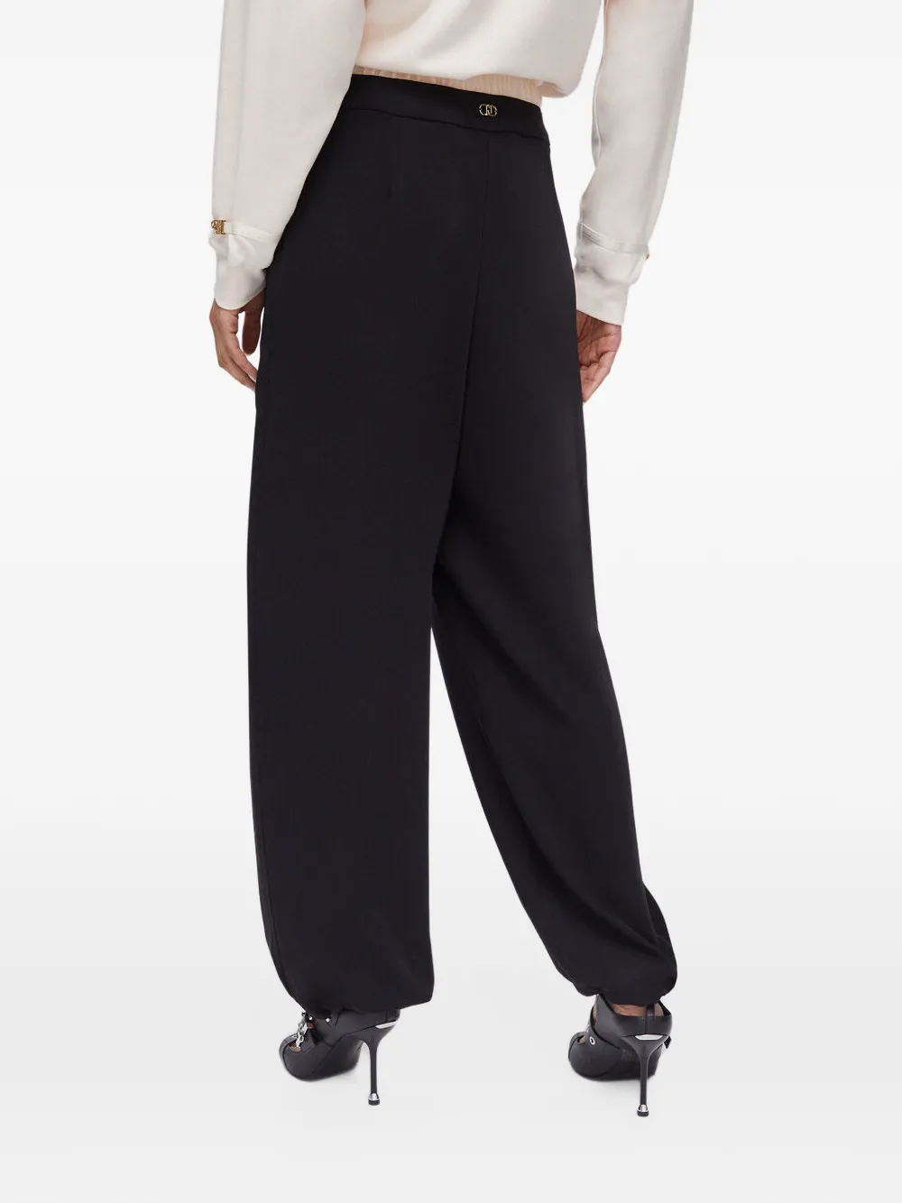 LIU JO Broek met dubbele tailleband Zwart