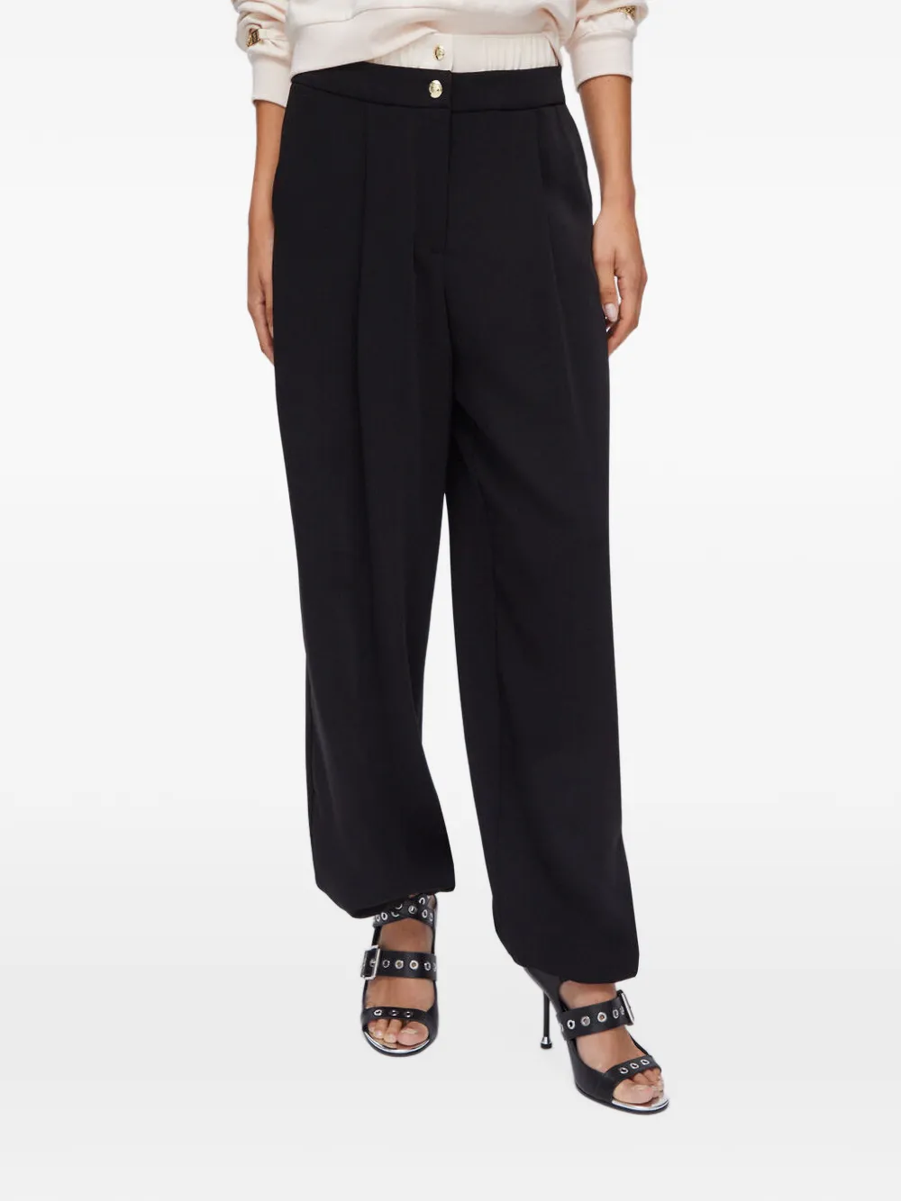 LIU JO Broek met dubbele tailleband Zwart