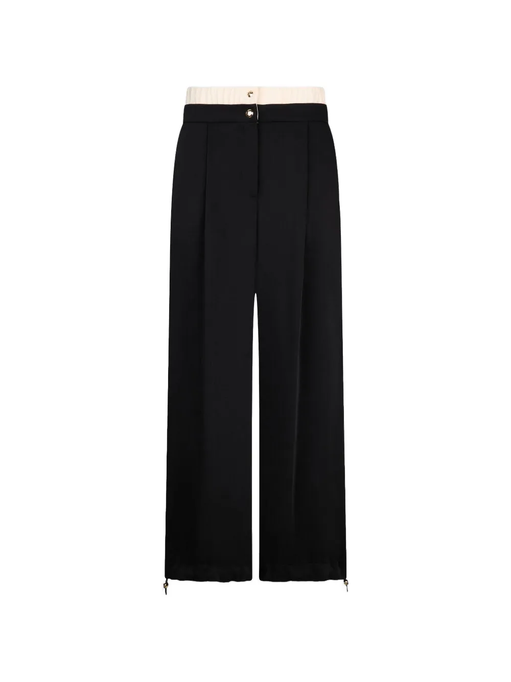 LIU JO double-waistband trousers - Nero