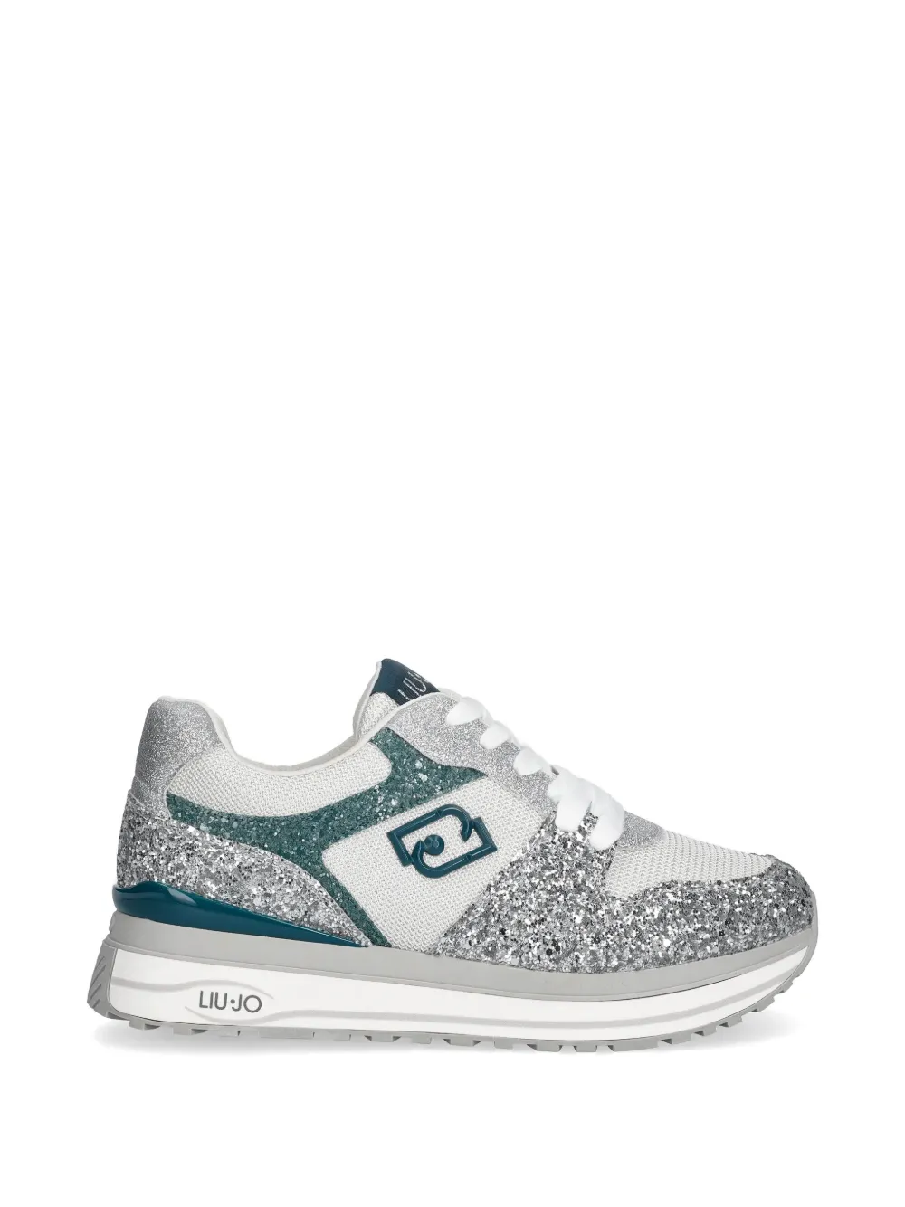 LIU JO glitter-detail sneakers - Argento