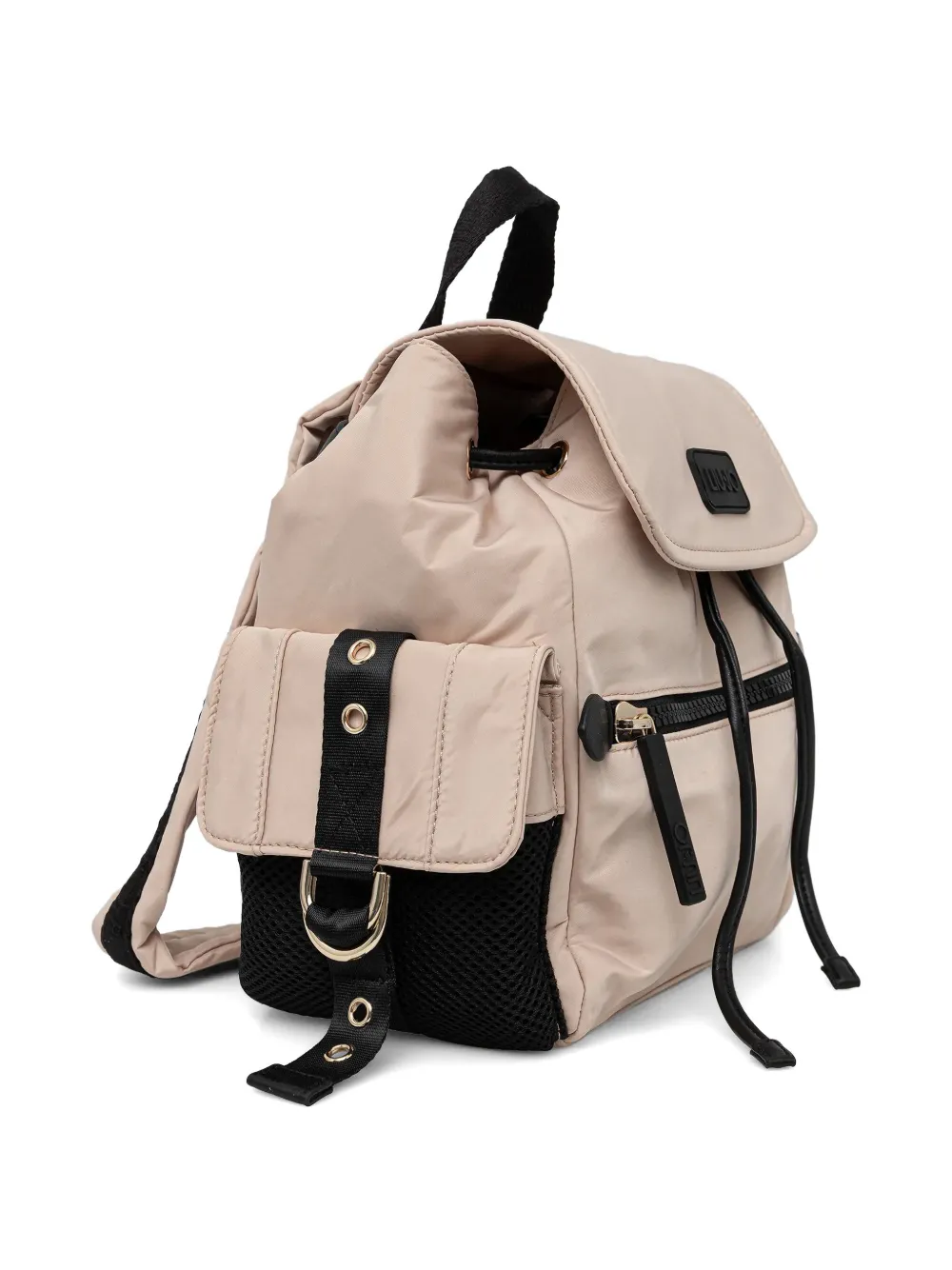  Liu Jo Flap Top Drawstring Backpack - Neutrals 