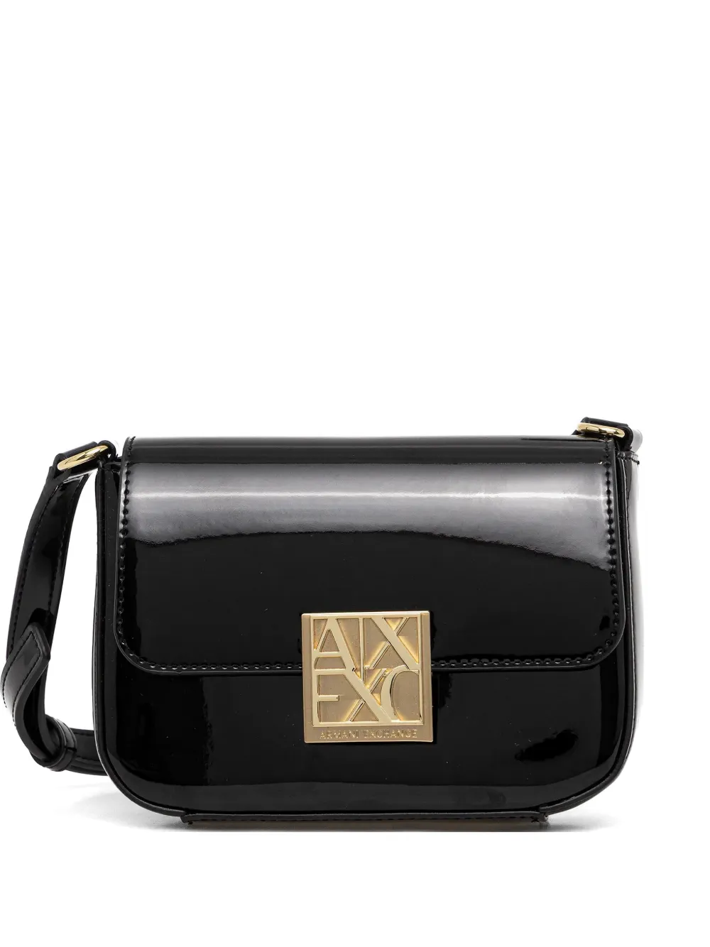 Armani Exchange logo-plaque cross-body bag - Nero