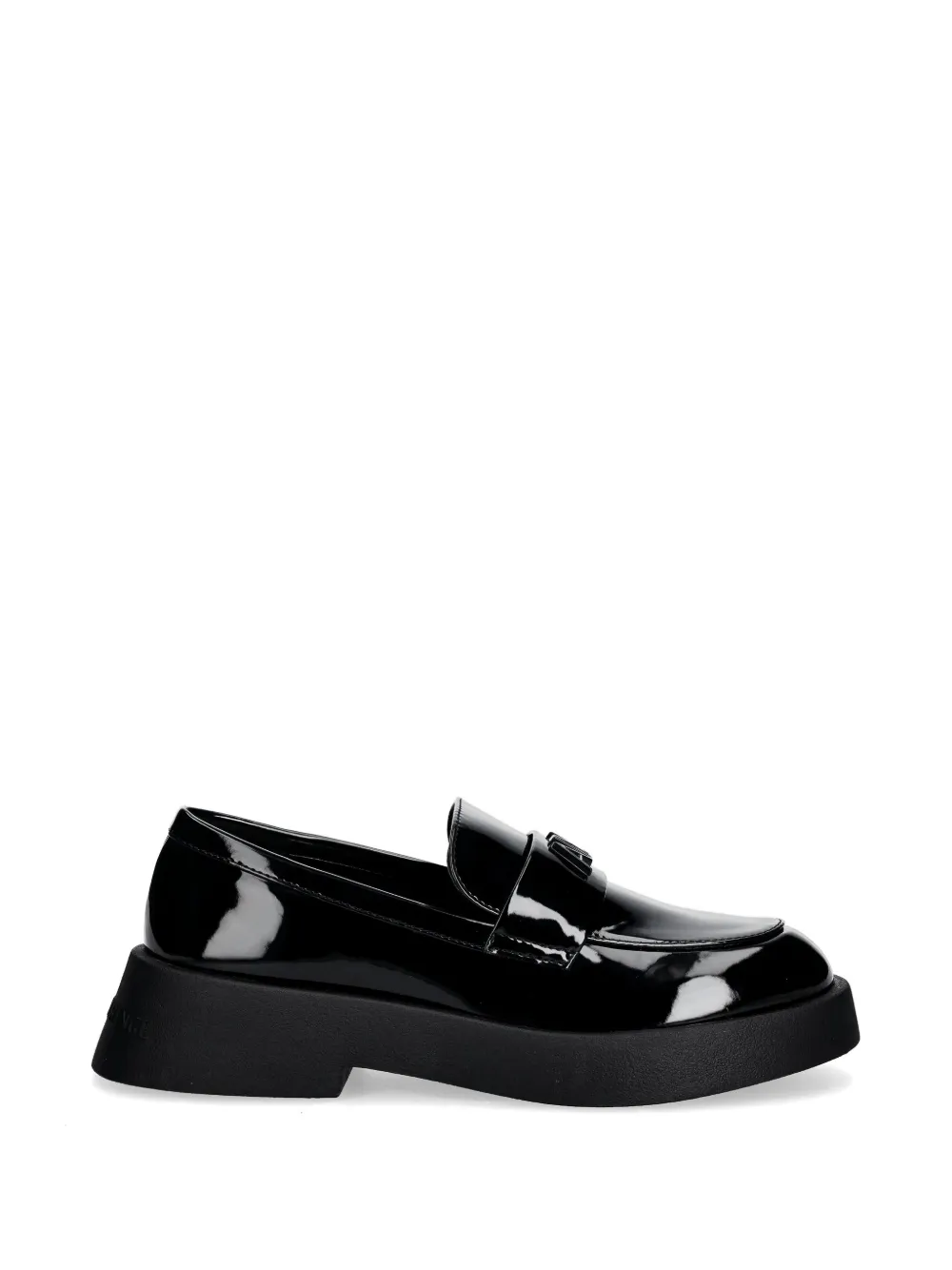 Armani Exchange logo-plaque loafers - Nero