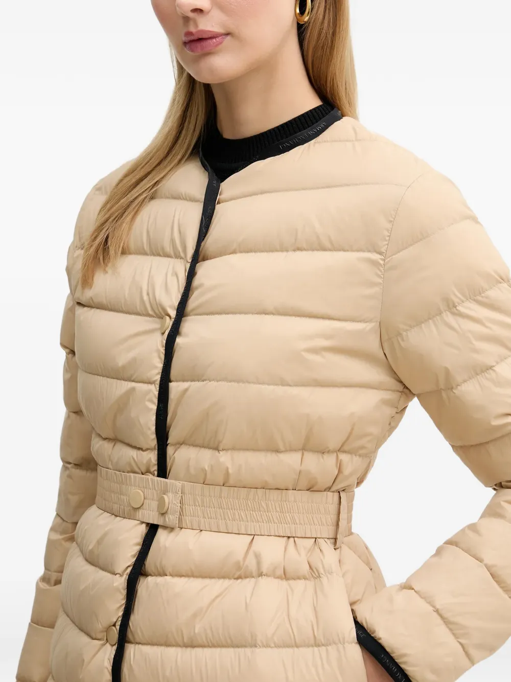 quilted belted jacket