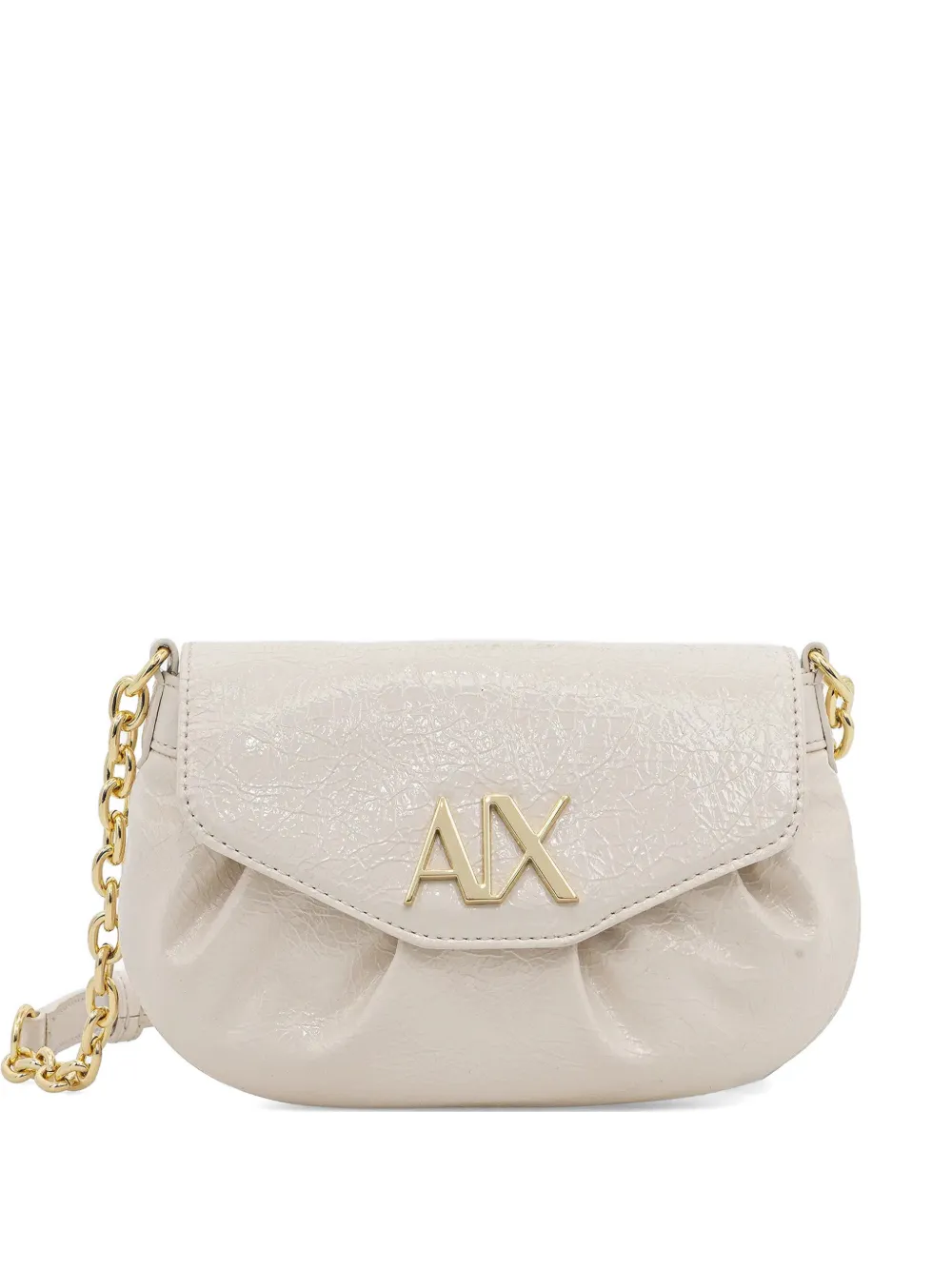 Armani Exchange mini textured cross-body bag - Bianco