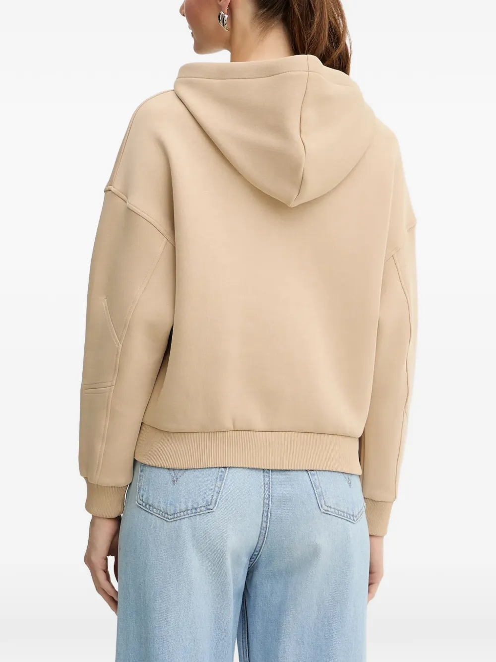 Armani Exchange Hoodie met logopatch Beige