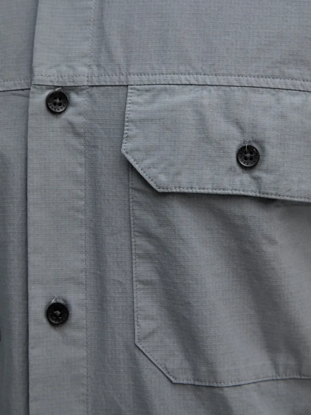 Armani Exchange Ripstop overhemd met klepzak Grijs