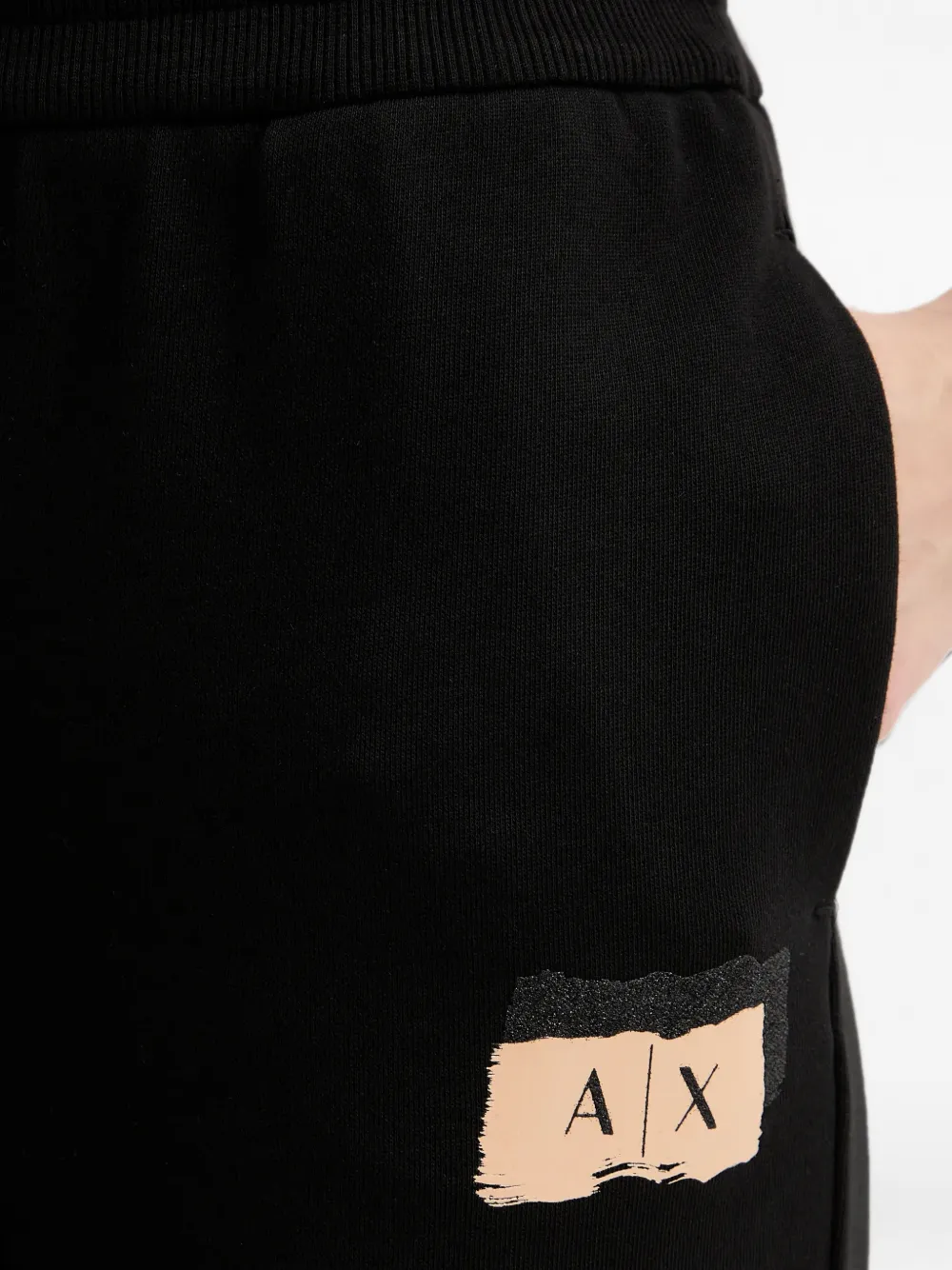 Armani Exchange Trainingsbroek met logopatch Zwart