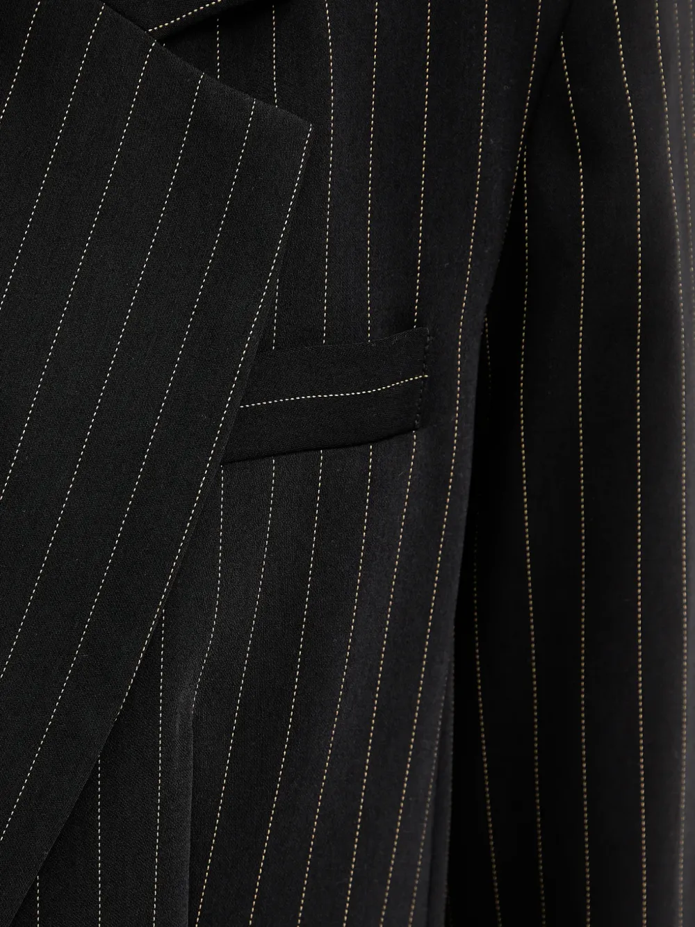 Armani Exchange Blazer met krijtstreep en gekerfde revers Zwart