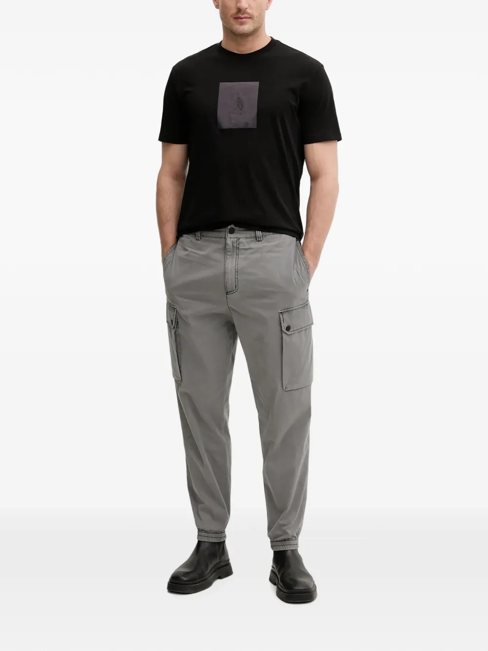 Armani Exchange Cargo broek met ripstop-textuur Grijs