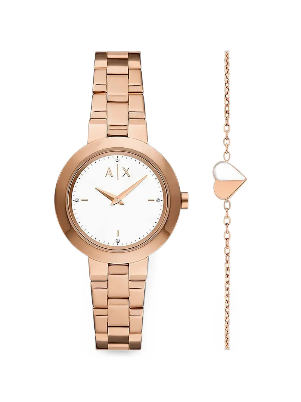 Armani Exchange crystal indexes 36mm watch - Bianco