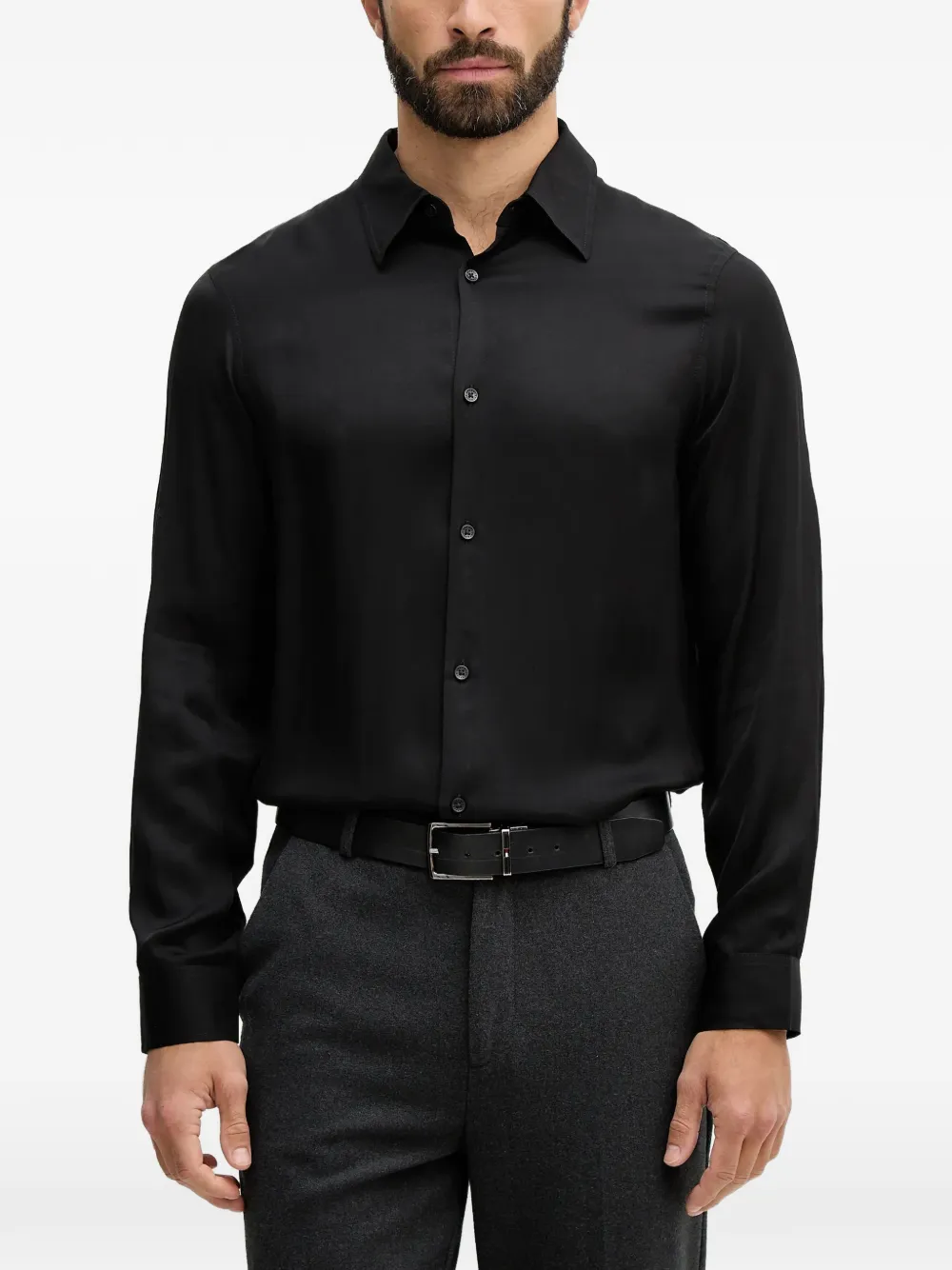 Armani Exchange buttoned shirt - Schwarz