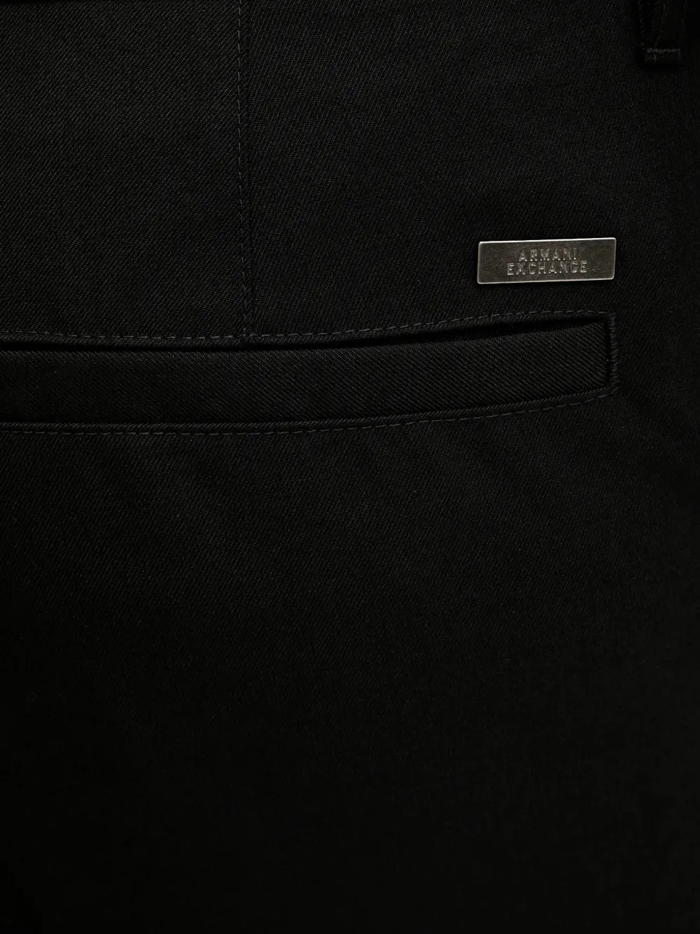 Armani Exchange Broek met logoplakkaat Zwart