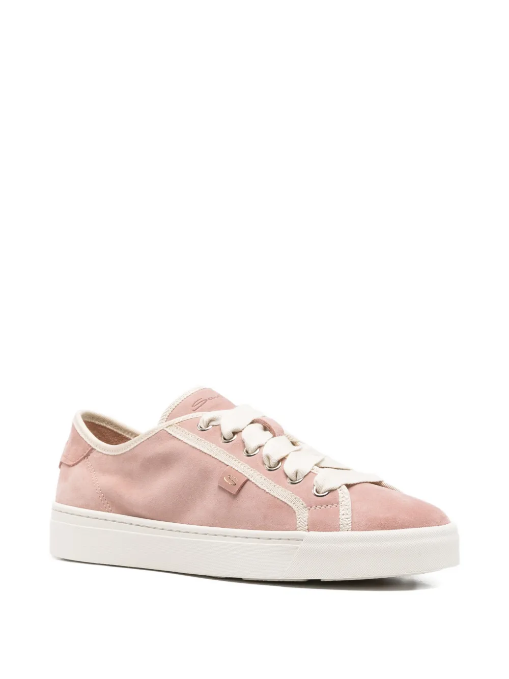 Santoni Suède sneakers Roze