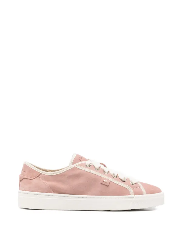 Santoni Suede Sneakers in Pink
