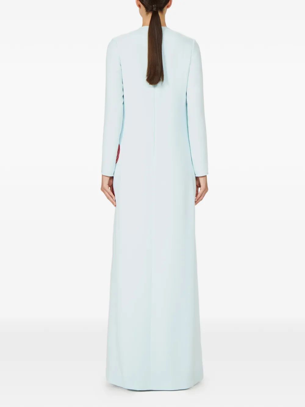 Costarellos Adeline maxi-jurk met geborduurde bloemen en keyhole Blauw
