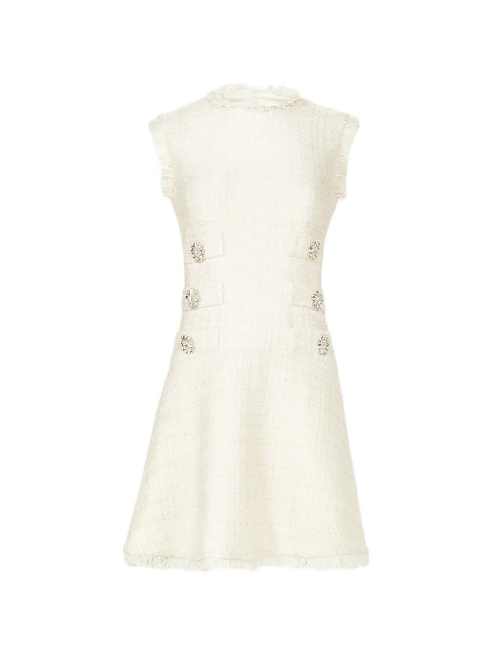 Costarellos Abito corto Villie con cristalli - Toni neutri