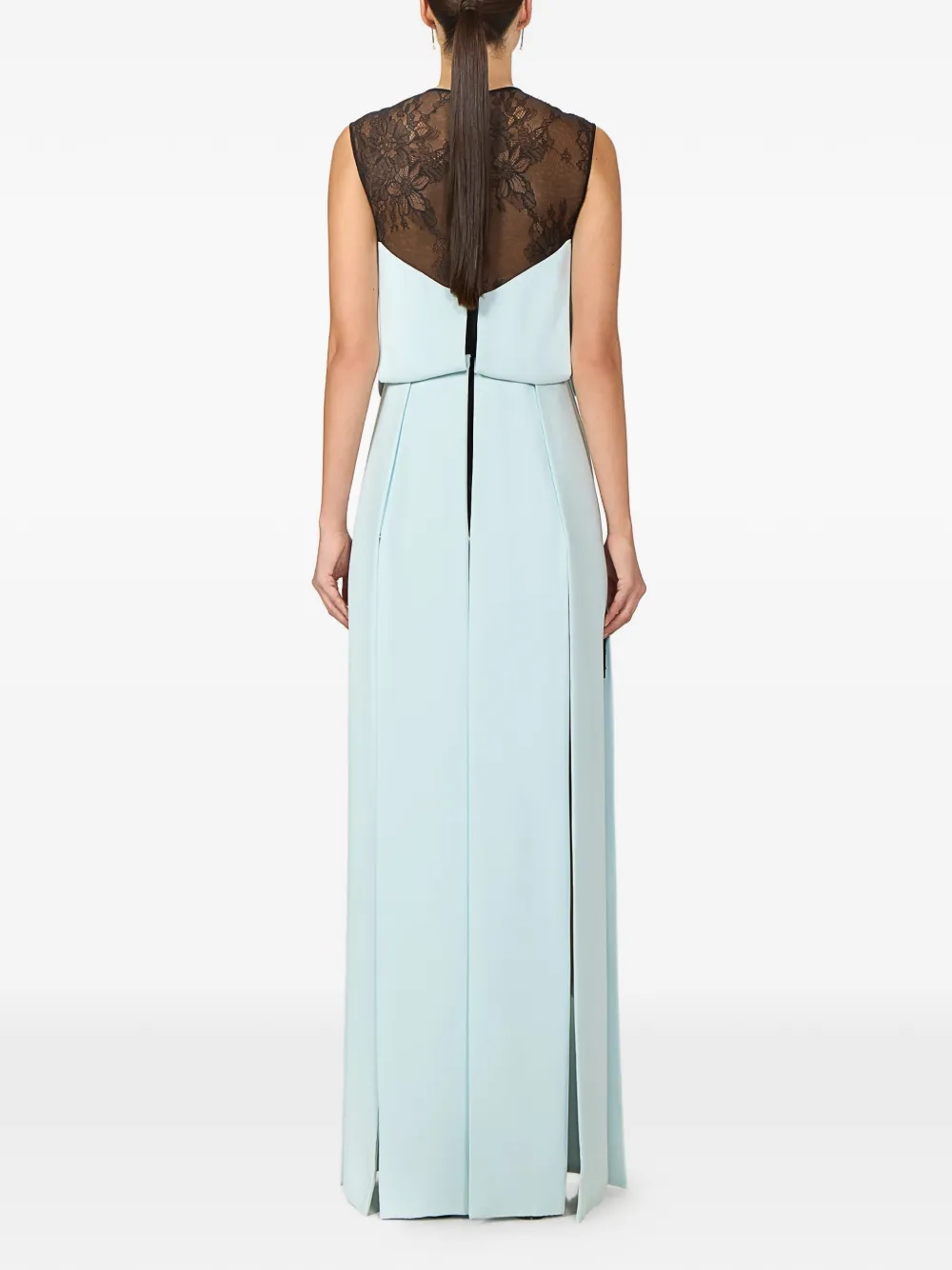 Costarellos Liora maxi-jurk met bloemapplicatie en kant Blauw