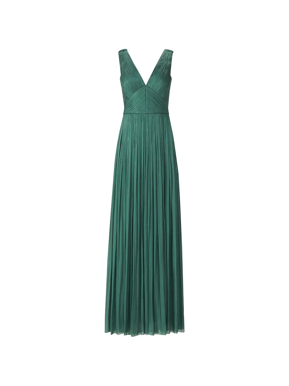 Costarellos Anilia pleated V-neck maxi dress - Verde