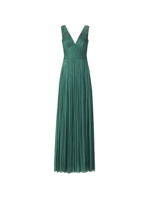 Costarellos Anilia pleated V-neck maxi dress