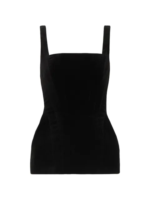 Costarellos Leeren velvet bustier