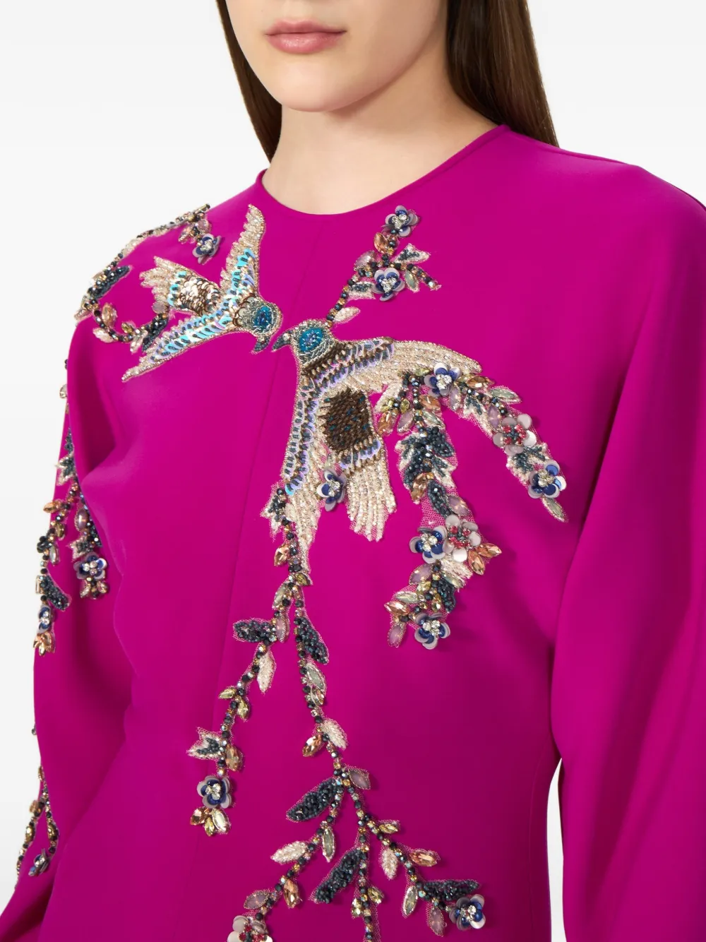 Costarellos Marla maxi-jurk met kristallen applicatie Roze