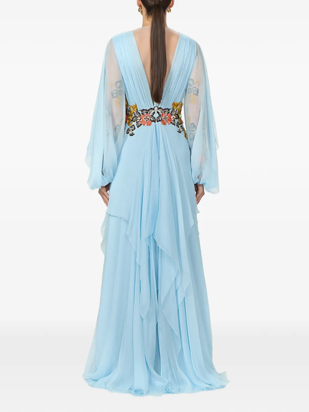 Costarellos Teya maxi-jurk met bloemapplicatie Blauw