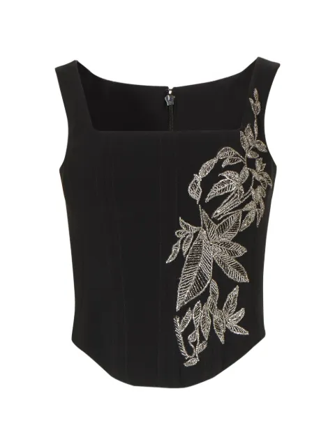 Costarellos Jaxine appliquéd crepe bustier