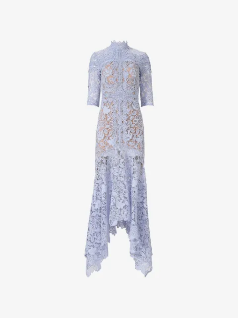 Costarellos robe Kalissa en dentelle à design asymétrique