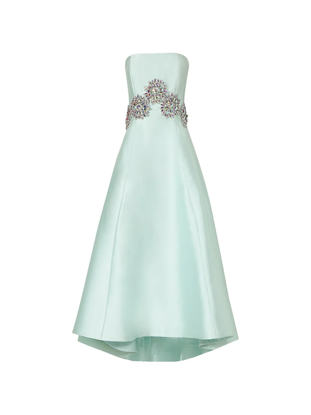 Costarellos Bria Crystal-embellished Strapless Midi Dress In Green