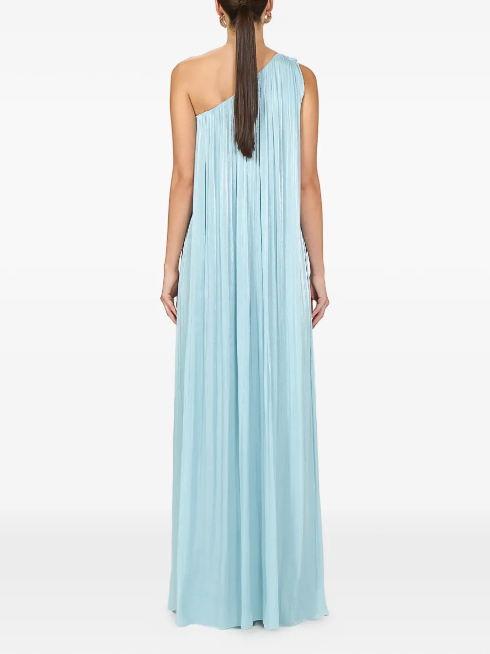 Costarellos Amabel gedrapeerde asymmetrische maxi-jurk Blauw
