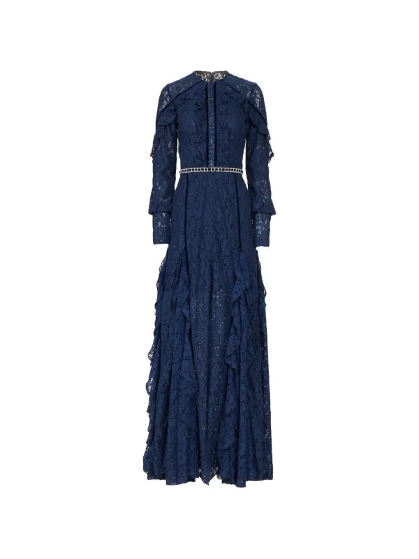 Costarellos - Gianna Corded Lace Gown - Size: 40