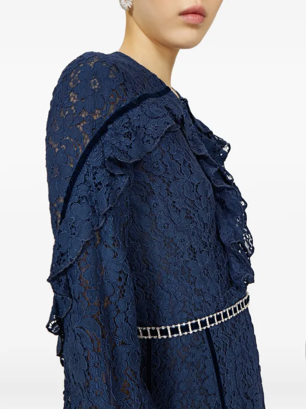 gold lace mermaid wedding dress V-neck Lace Bolero Crepe Crop Top Mermaid Private Label Wedding Dress Marigold main image 0